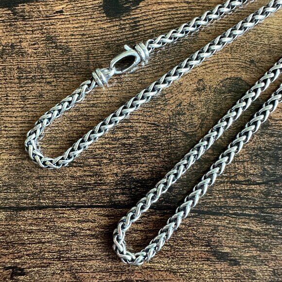 David Yurman Wheat Chain Necklace in Sterling Silver - 4mm - 24" - Picture 4 of 12